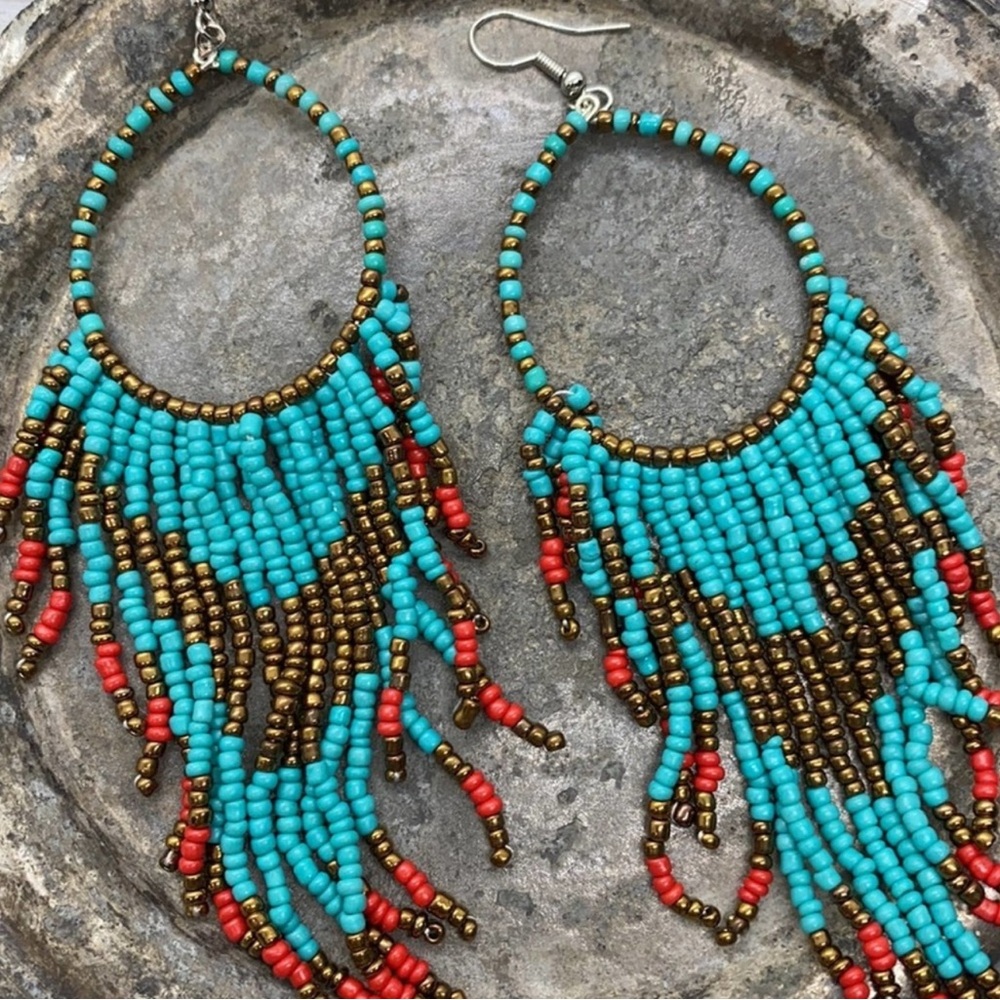 Bundle of 3 set of earrings. Beaded and so beautiful!!